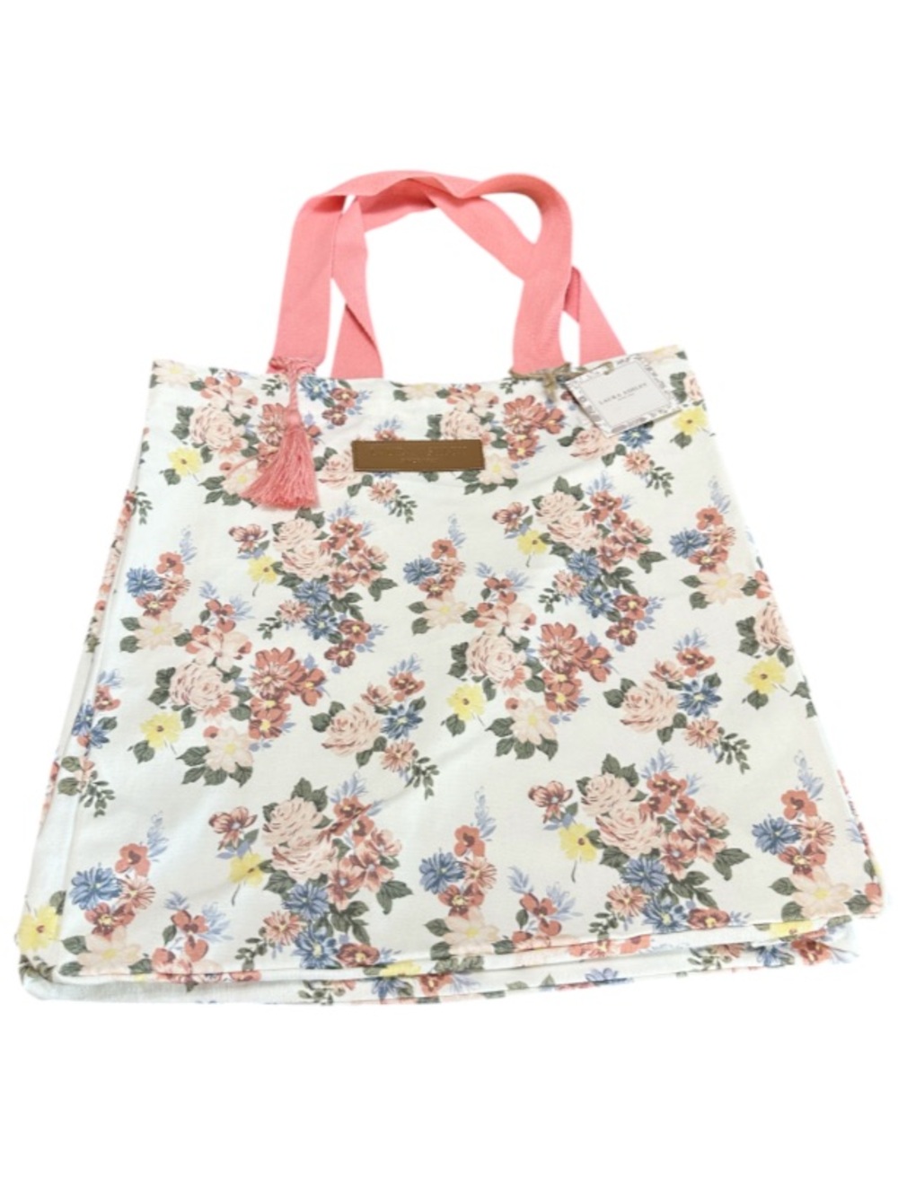 NEW Laura Ashley COLORFUL FLORAL Tote Bag